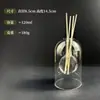 Botella difusora de aroma de vidrio de doble capa, botella difusora transparente sin llama, adorno de decoración para el hogar, estilo minimalista moderno, 120 ml