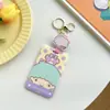 Portatarjetas de Comida Escolar, Tarjeta de Autobús, Tarjeta de Acceso, Portatarjetas de Metro Octopus de Sanrio con Cabeza Grande, Colgante para Mochila, Retráctil