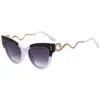 Nuevas Gafas de Sol de Moda Ojo de Gato Personalidad Tendencia para Mujer Gafas de Sol con Varilla en Forma de Serpiente Transfronterizas Europeas y Americanas Gafas de Sol