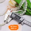 Em estoque: Fita de Fio de Neve com Borda de Miçangas Preta e Branca com Renda de Pérolas, Fita de Fio com Miçangas de Cristal com Renda Floral Embutida