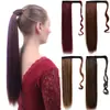 Coleta de Cabello Sintético Larga y Lisa con Cierre de Velcro, Acabado Mate, Al Por Mayor