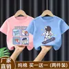 Nuevo Conjunto de Verano 2026 para Niños Pequeños: Camiseta de Manga Corta para Niños, Diseño de Dibujos Animados, Algodón Puro, Top Moderno para Bebé
