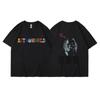 2024 Comercio Exterior Nueva Camiseta Casual Americana Record Astroworld Personalidad Patrón Estampado para Hombre y Mujer