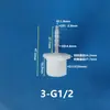 Conector de Manguera de Plástico con Púas Recto 1/2 Pulgada Rosca Macho Recto con Púas Conector Macho de Plástico PP Rosca Macho G1/2