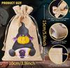 Cabello Liso de Fábrica Halloween Lino Bolsillo de Lino Punto Sombrero de Bruja Cordón Bolsa de Dulces Bolsa de Regalo de Halloween Lino