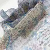 Tecido Estampado Floral Pequeno Organza Fio Brilhante Fio de Vidro Chiffon Estampado Vestido Camisa Tecido da Moda