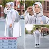 Impermeable para adultos EVA de una pieza con doble ala, borde de impermeable alargado, poncho cubierto con bolsillo y cremallera