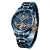 Reloj BIDEN para Hombre Automático Multifuncional Mecánico Sol-Luna-Estrellas Luminoso Resistente al Agua Biden puede