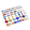 250g Mosaico Mixto DIY Materiales Creativos Hechos a Mano para Hacer Cuentas Sueltas de Vidrio de Cristal de Colores Decoración