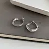 Pendientes de Aro de Plata de Ley S999 con Pasador Único Retro Color Café Dorado para Mujer Verano 2026 Nuevos Pendientes con Sensación de Alta Gama Joyería para Orejas de Círculo Redondo
