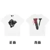 [Transfronterizo 220g] Marca Trendy Americana Vlone Jerry Big V Camiseta Casual Calle Alta Calle Street Pareja Manga Corta Vtg