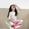 Pijama Infantil Yasel Manga Tres Cuartos Conjunto Encaje Delgado Niños y Niñas Pijama de Verano para Niños