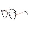 Jamie 95972 Nova Armação de Sobrancelha Armação de Óculos Anti-Luz Azul Moda Gatinho Decoração Bicolor Pode Ser Personalizada com Lentes de Grau ou Sem Grau