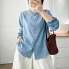 Camisa Top Casual de Manga Larga con Cuello Alto de Borde de Hongo Negro para Mujer, Nueva Versátil de Primavera Otoño, Cárdigan, Chaqueta Pequeña, Versátil, Adelgazante