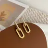 Pendientes de Cadena Populares Transfronterizos con Circonita Micro-Pavimentada para Mujer, Pendientes y Aretes Sencillos, de Moda y Personalizados de Dos Secciones Conectados con Doble Botón
