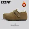 Botas de Neve Birkenstock Retro Globais para Mulheres 2025 Novo Inverno Sapatos de Algodão Lã Dupla com Forro de Lã Quente Birkenstock