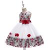 Deseo Amazon Vestido de encaje bordado de flor para niños europeos y americanos Vestido de Dama de Boda Vestido de Princesa
