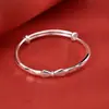 Pulsera de Plata de Ley 9999 Lazo Niño Mediano Estilo Nuevo Segura y Alegre Hilo Delgado Pulsera de Plata Pura Regalo para Niñas Cumpleaños