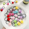 Elásticos de Cabelo com Pom-Pom Coloridos Pequenos Elásticos Suaves para o Cabelo Elásticos para Cabelo de Bebê Acessórios de Cabelo Fofos para Meninas