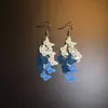 Estilo Retro ArtísticoAlegría Gracia Aretes de Flor Pintada Retro Temperamento Artístico de Moda