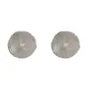 Pendientes de botón redondos de metal con textura de onda, estilo retro francés minimalista, con un diseño único de nicho y un estilo fresco y discreto.