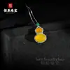 Colar Verde Imperial, Colar em Forma de Cabaça Estilo Chinês, Pingente de Colar de Calcedônia Natural Totalmente Verde Comparável à Ágata Verde Jade