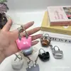 Novo Exquisito Colorido Couro Pequena Bolsa Pingente Exquisito Minipu Concha Bolsa Corrente Pingente Diypu Pequena Bolsa Carro
