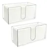 Caja de Pañuelos Acrílica Personalizada Estante de Almacenamiento para Cocina Sala de Estar Soporte para Toallas de Mano de Encimera Personalización al por Mayor Portarrollos de Papel Higiénico de Pie sin Taladro