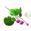 Flor Artificial Tacto PU pequeño Loto pecera paisaje decoración del hogar tela de seda flor falsa loto planta en maceta venta al por mayor
