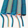 Tubo de aire de alta presión de resorte telescópico de doble fila de PU, tubería neumática en espiral de poliuretano de doble color para compresor de aire, resistente al desgaste