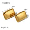 Brincos Europeus e Americanos Antigos de Aço Inoxidável Exagerados Sense Avançado Nicho Brincos Preto Dourado Joia de Orelha de Aço Titânio Transfronteiriça