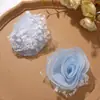 Versión Original Coreana de Organza Dulce y Suave Flores de Encaje DIY Clip Cuerda para el Cabello Tocado Broche Accesorios de Flores