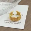 Anel Largo Vazado Vintage Retrô em Forma de Diamante para Mulheres, Anel de Moda de Personalidade de Nicho Temperamento para Mulheres