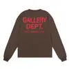 Gallery Dept Marca de Moda de Rua Camiseta de Algodão Puro Solta de Manga Longa com Estampa de Letras Estilo Primavera e Outono Camada Base