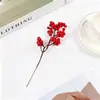 Accesorios de rama de flor y fruta artificial de Navidad, decoraciones navideñas, bayas rojas, acebo, accesorios de fruta de la fortuna, fabricante de origen transfronterizo