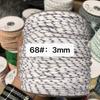 Familia Miu con 3 mm color 108 color punto de salto núcleo de poliéster envuelto en cuerda redonda cuerda para ropa sombrero cuerda para pantalones (longitud ilimitada)