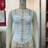 Top de tirantes sexy con encaje de malla europea y americana para mujer, estilo SU3325