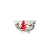 Cerâmica Jingdezhen Cor Sólida Estampada Logotipo da Empresa Gráfico Tigela Plana Personalizada Tigela de Frutas Doméstica Tigela para Conservar Alimentos