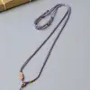 Pingente Flor de Pessegueiro Margarida Corda para Pendurar Pingente de Ouro e Jade Feito à Mão Corda de Colar de Alta Qualidade para Homens e Mulheres Ajustável