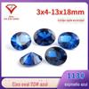Wuzhou gem 113# cristal afiado azul safira sintética ovo/anel oval superfície 113# cristal afiado pedra nua atacado