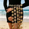 Joia Transfronteiriça Corrente de Cintura Boêmia para Mulheres Combinada com Vestidos, Corrente de Barriga de Metal Vintage, Cinto Acessório de Alta Qualidade