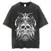 Talla Europea TransfronterizaCamiseta Lavada de Moda para Hombre Streetwear Gráfica Pr