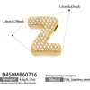 Collar Colgante Misterioso y Lujoso con Circonitas Incrustadas y 26 Letras Inglesas, Acero Inoxidable Chapado en Oro de 18k, Collar de Joyería para Mujer