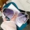 Nuevas gafas de sol de gran montura de alta gama para celebridades de Internet, gafas de sol para mujer con protección ultravioleta y efecto adelgazante para rostro grande, gafas de moda con degradado.