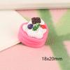 Bolo de morango artificial bolo de sorvete cola de creme para celular DIY adesivo de geladeira acessórios de joias de resina