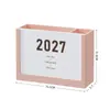 Organizador Calendario 2027 Portabolígrafos Estilo Ins Alto Valor Estético Cuaderno Personalizable Caja de Almacenamiento Dos en Uno