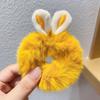 Anillo para el Cabello de Orejas de Conejo de Peluche Bola Superior Nuevo Tocado Tridimensional Combinación Perfecta Alta Elasticidad Pelo Suave de Niñas Anillo Intestinal Pequeño Femenino