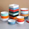 Melamina Comida Rápida Autoservicio Plato Pequeño para Porción Pequeña Cuenco Plato para Cocinar al Vapor Cuenco Pequeño Cuenco Pequeño Bicolor Porcelana de Imitación Restaurante Cantina Olla Caliente Juego de Vajilla
