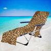 Nueva funda de microfibra para silla de playa, toalla reclinable, bolsa de toalla de playa, impresión digital 3D, serie leopardo, funda para silla