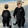Camiseta Versátil de Cuello Redondo para Niños Estilo Primavera/Otoño Manga Larga para Niños Algodón Puro Bonita Capa Interior Camiseta Base para Niños Medianos y Grandes